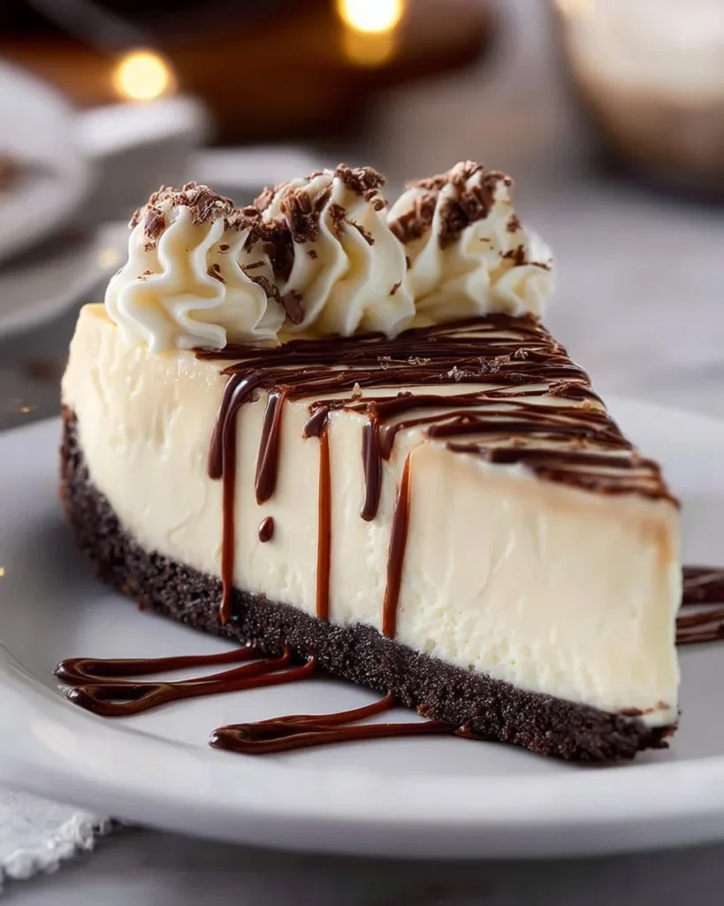 Delicious no bake cheesecake topped with berries on a plate