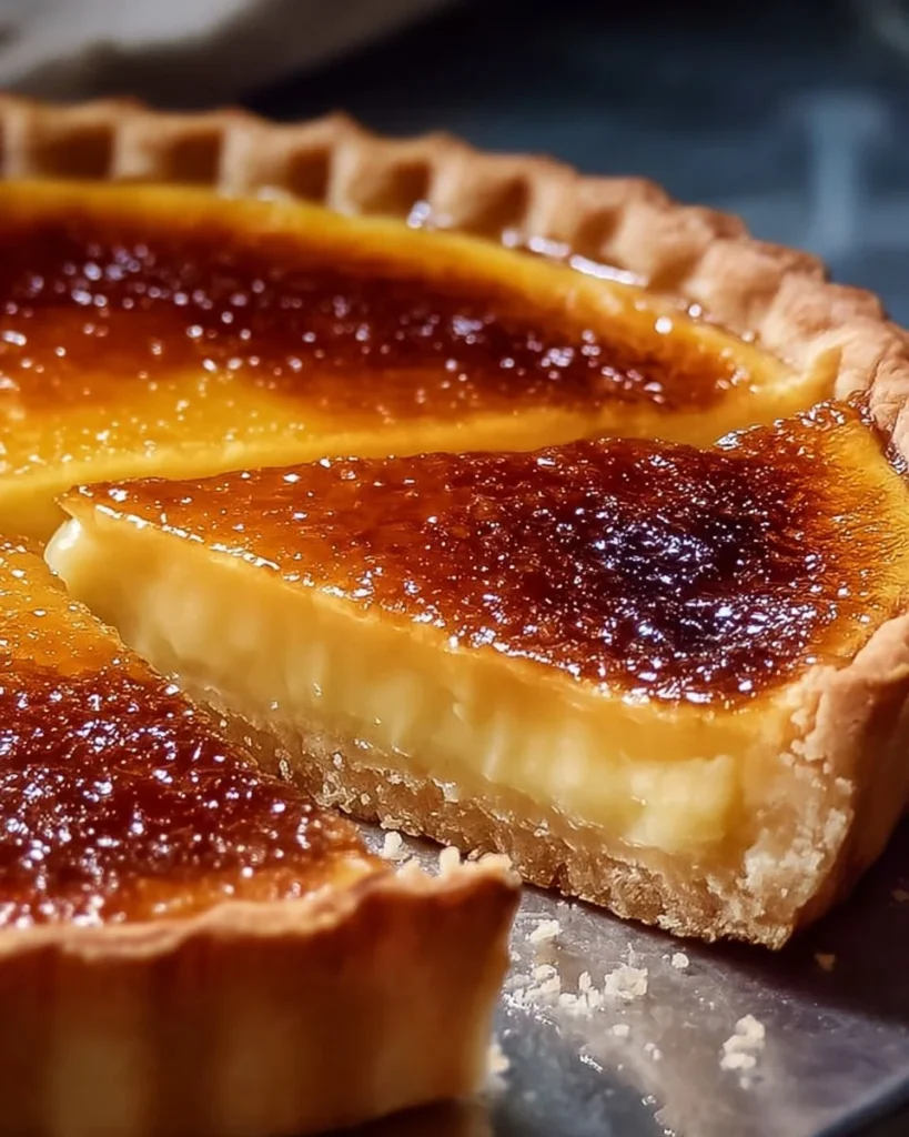 Delicious homemade Egg Custard Pie with a golden crust and creamy filling