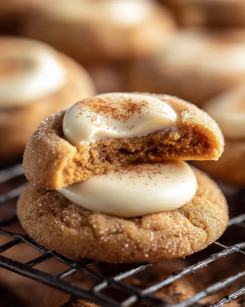 Eggnog snickerdoodle cookies arranged on a festive plate