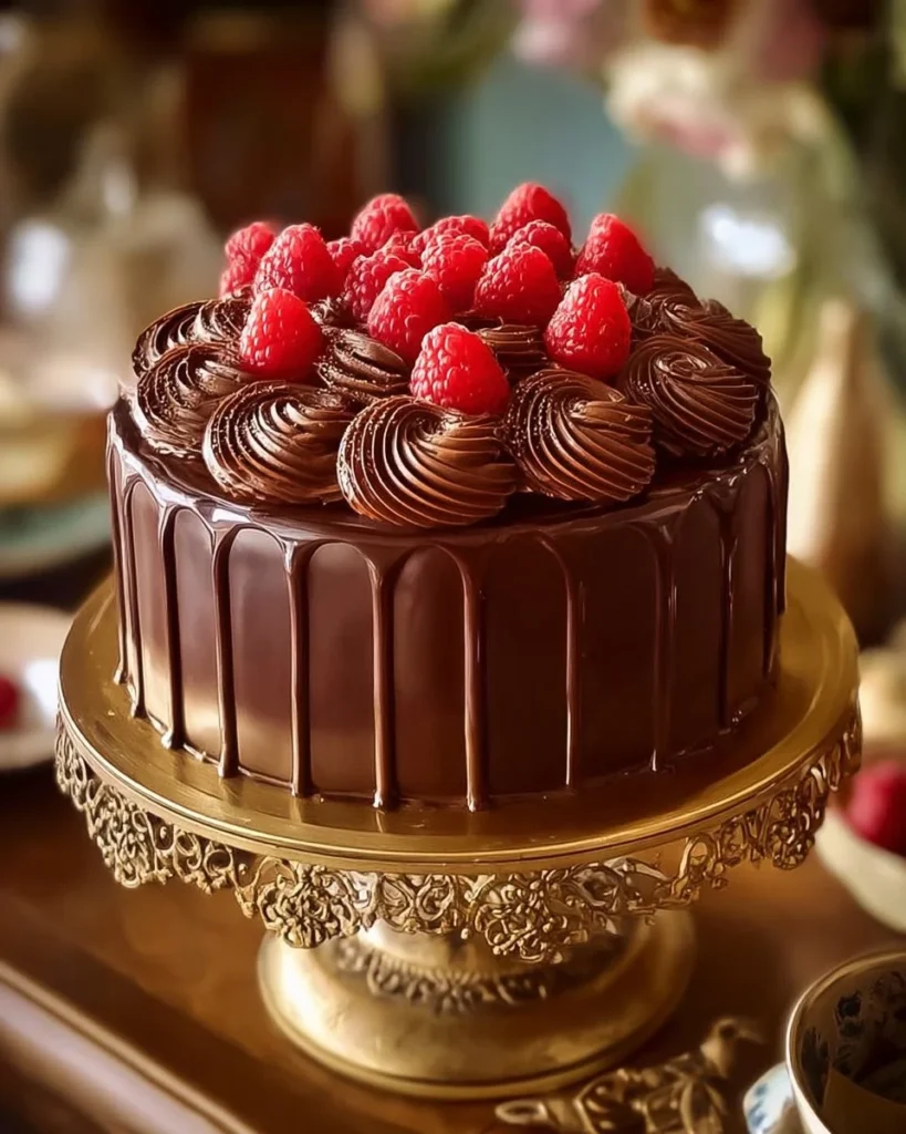 Elegant Chocolate Symphony Cake with layers of rich chocolate and creamy frosting