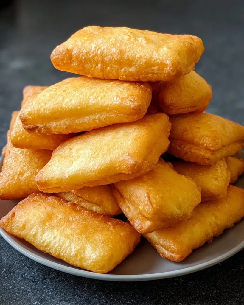 Delicious fried cheesecake drizzled with chocolate sauce and topped with berries.