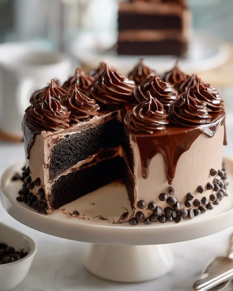 Delicious Frozen Delight Cake displaying layers of ice cream and cake