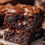 Fudgy chewy browkies (brookies) with chocolate and cookie layers