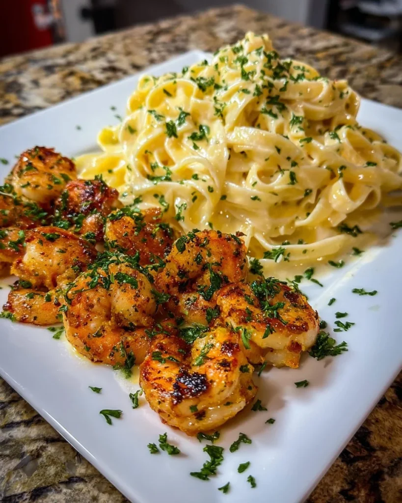 Delicious Garlic Butter Chicken Pasta with Creamy Parmesan Sauce served in a bowl