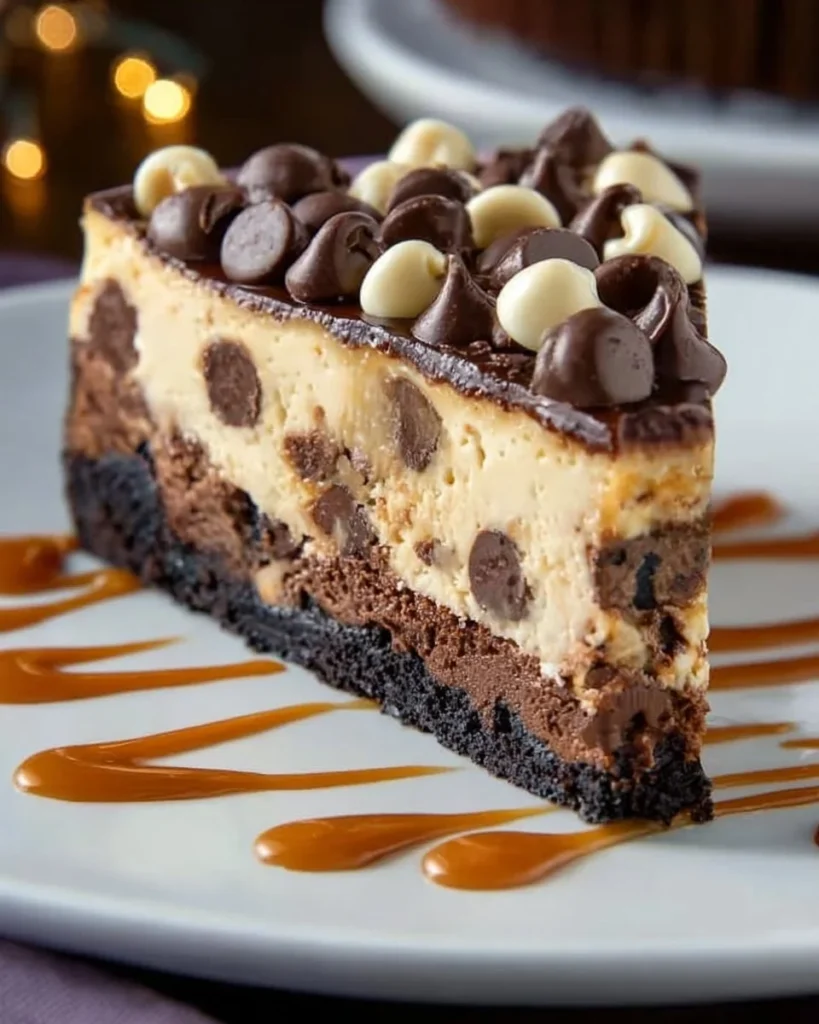Giant Reese's Peanut Butter Cup Pie with chocolate and peanut butter layers