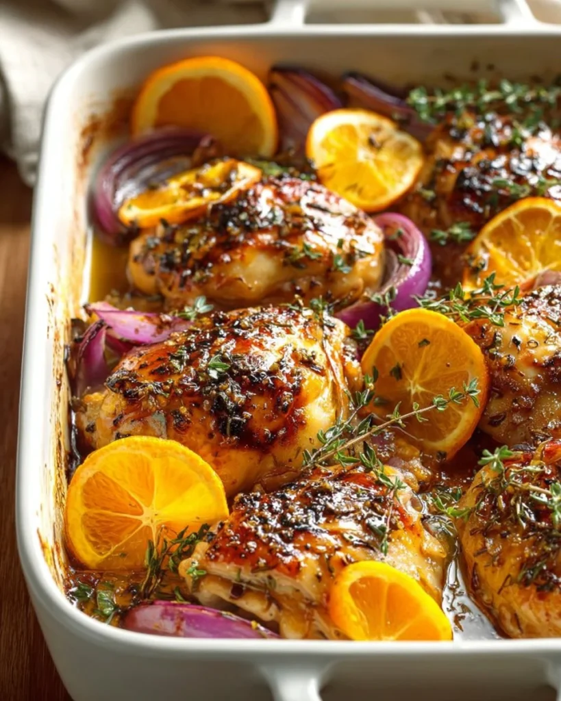 Greek Style Citrus and Herbs Chicken Breast served with colorful vegetables.