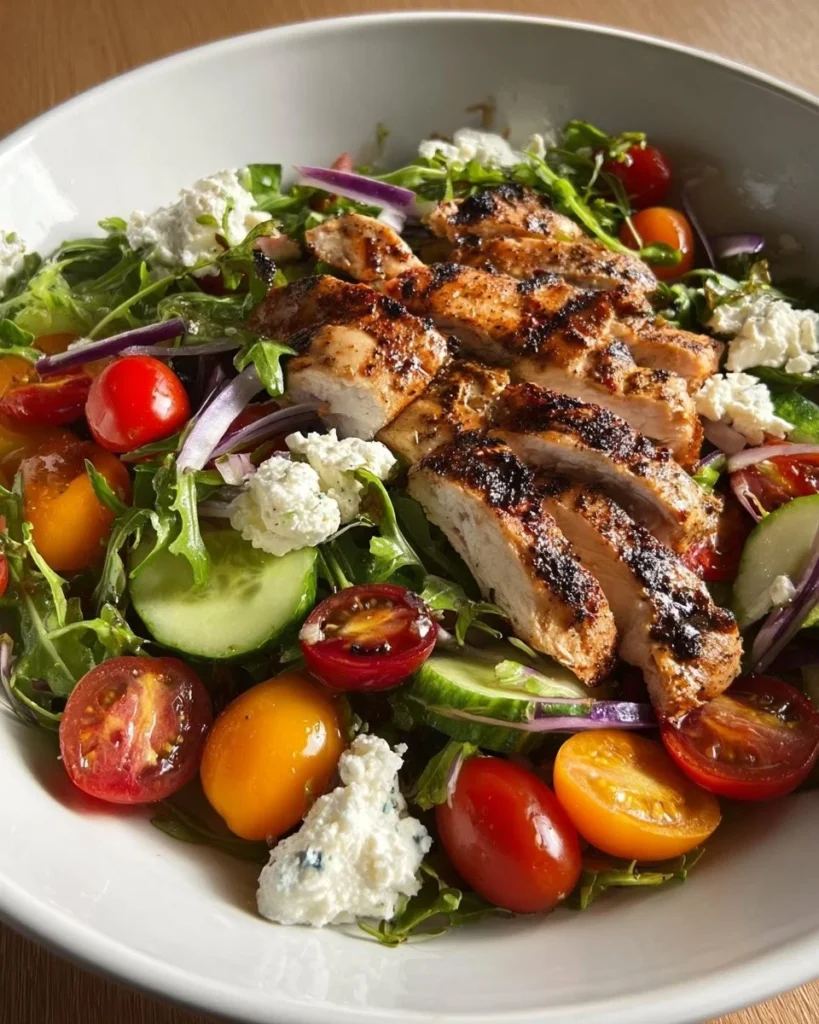 Delicious Grilled Chicken Caprese Power Bowl with fresh ingredients.