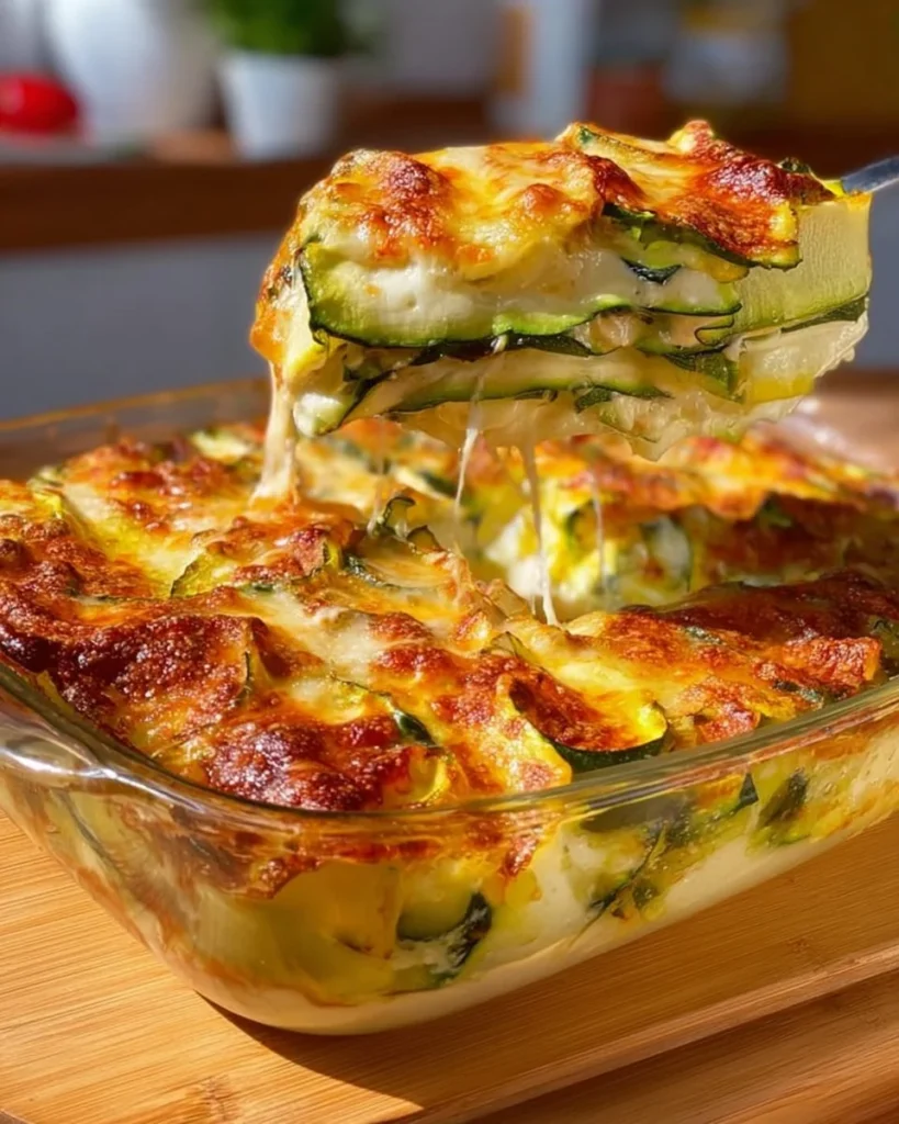 Herb-Infused Zucchini Delight dish served on a plate with fresh herbs.