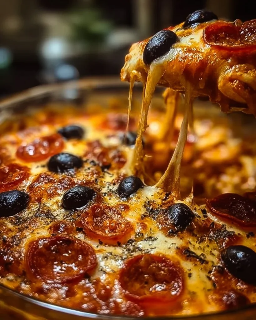 High-protein cottage cheese pizza bowl topped with fresh ingredients