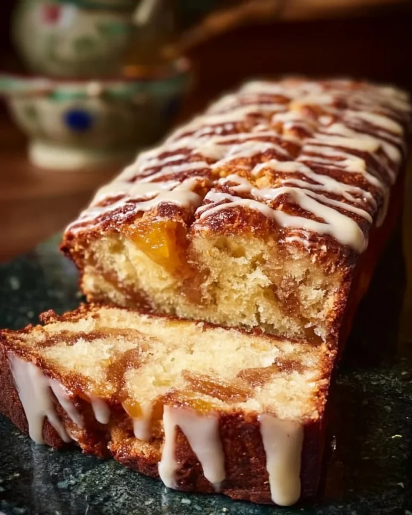 Homemade apple cinnamon swirl loaf fresh out of the oven