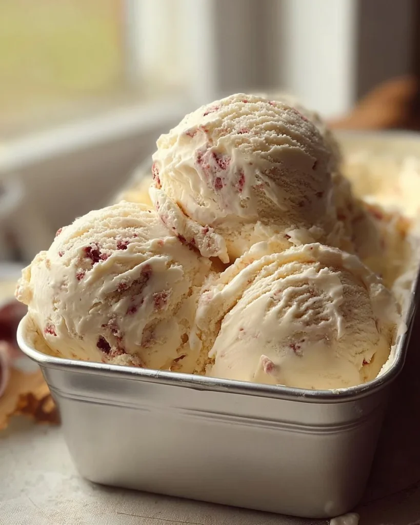 Delicious homemade ice cream in a bowl with sprinkles and a cherry on top.