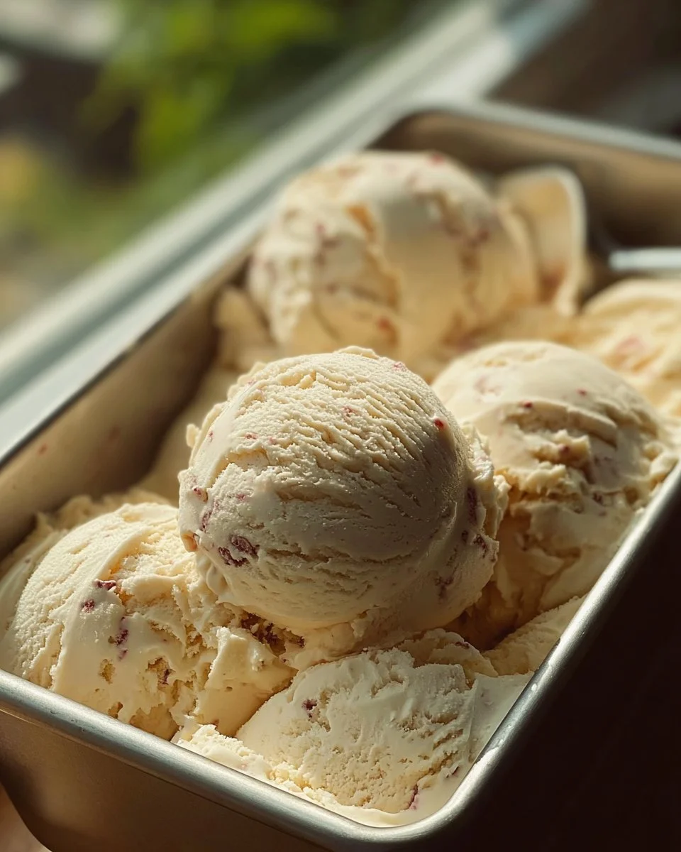 Delicious homemade ice cream in a bowl with various toppings