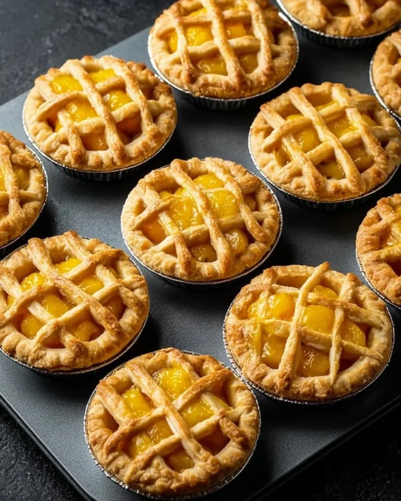 Homemade pineapple tartlets with a golden crust and sweet filling