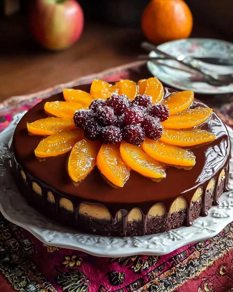 Slice of Hungarian Dobos Torte with chocolate and caramel layers on a plate