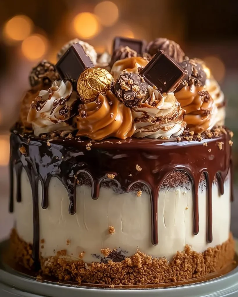 Irresistible chocolate caramel cake with rich frosting and drizzled caramel