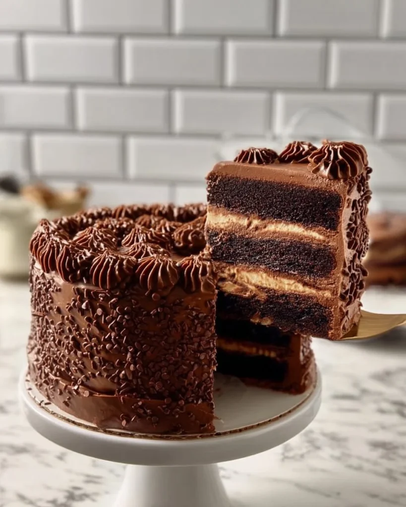 Irresistible chocolate marble cake with swirls of chocolate and vanilla
