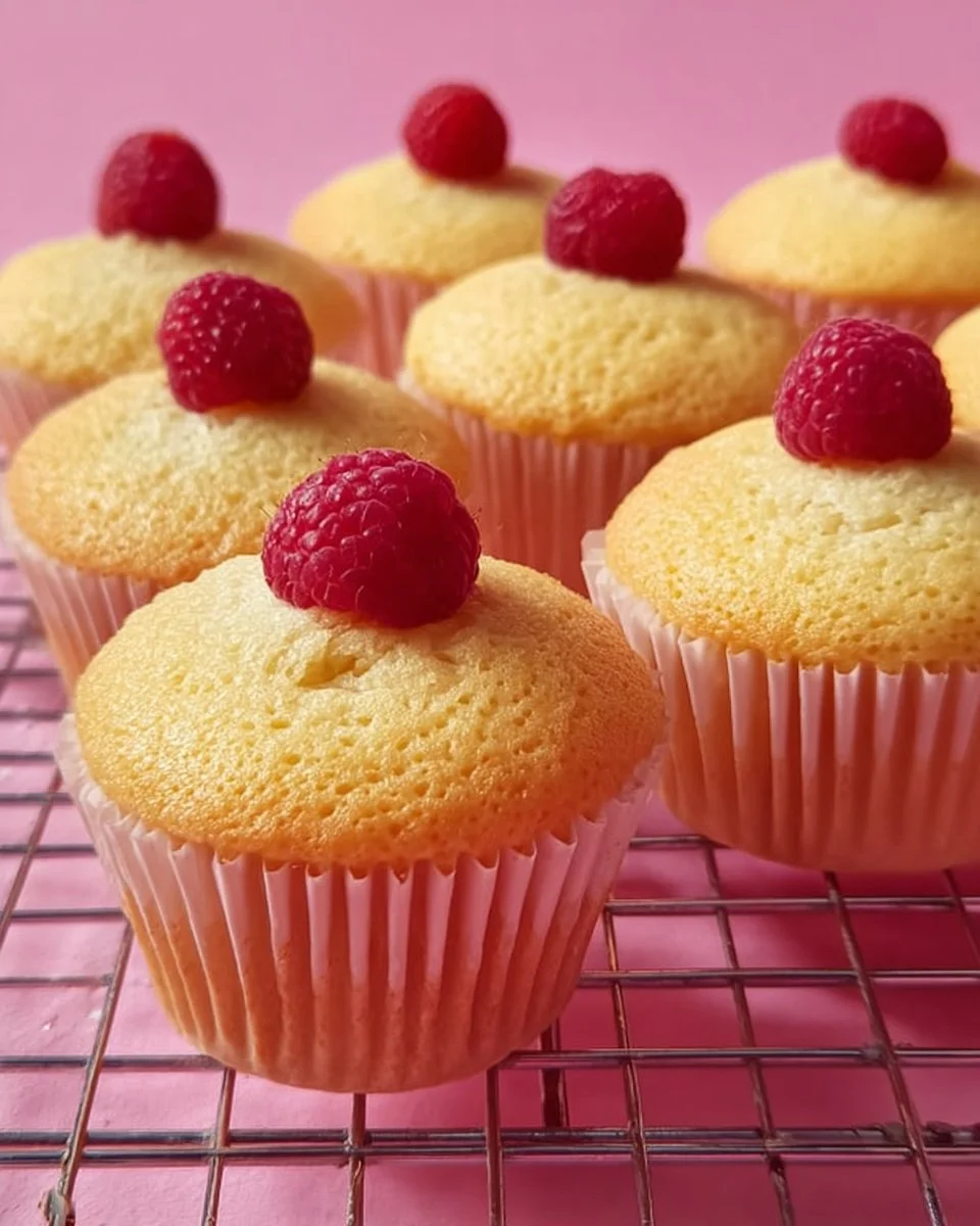 Freshly baked irresistible vanilla cupcakes with frosting