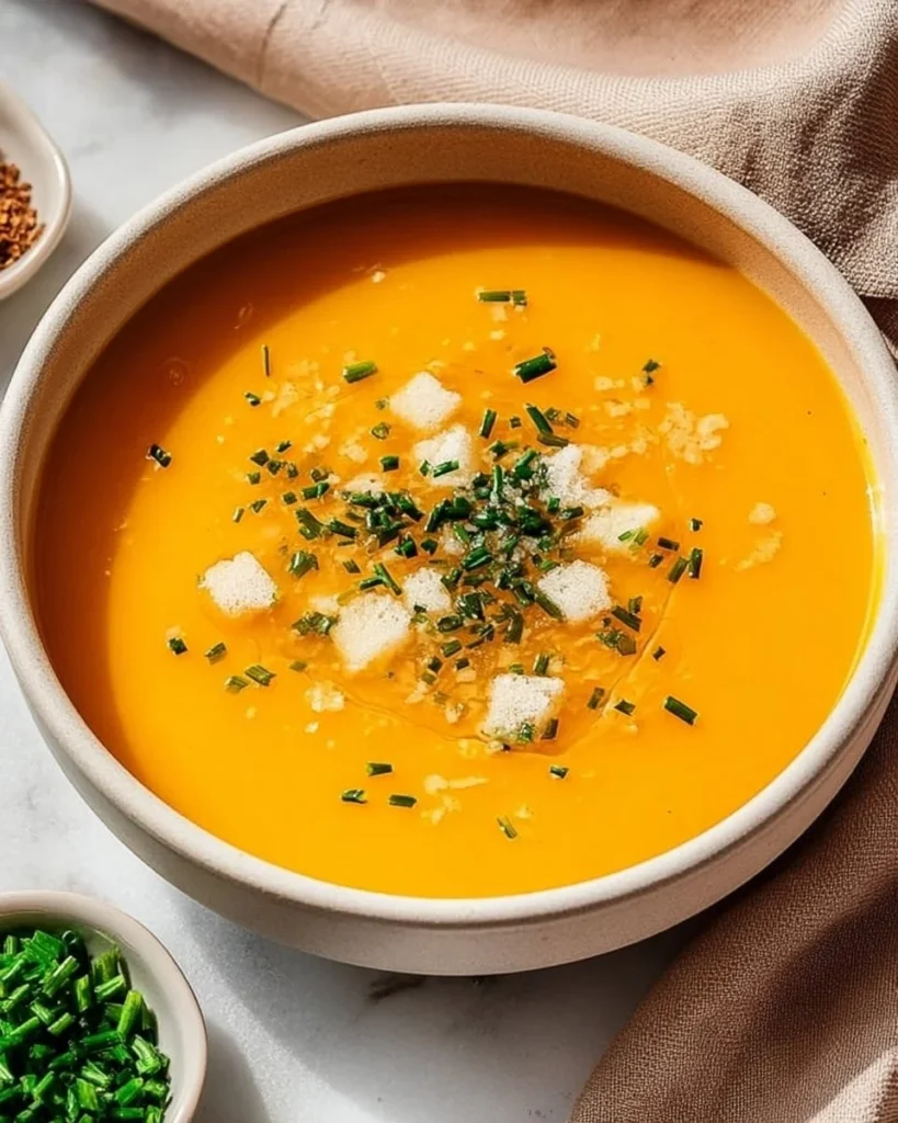 Bowl of Italian Penicillin Soup garnished with fresh herbs and vegetables