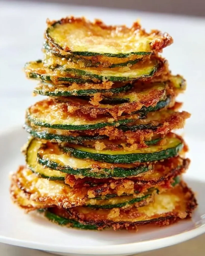 Crispy Keto Zucchini Chips with garlic seasoning in a bowl
