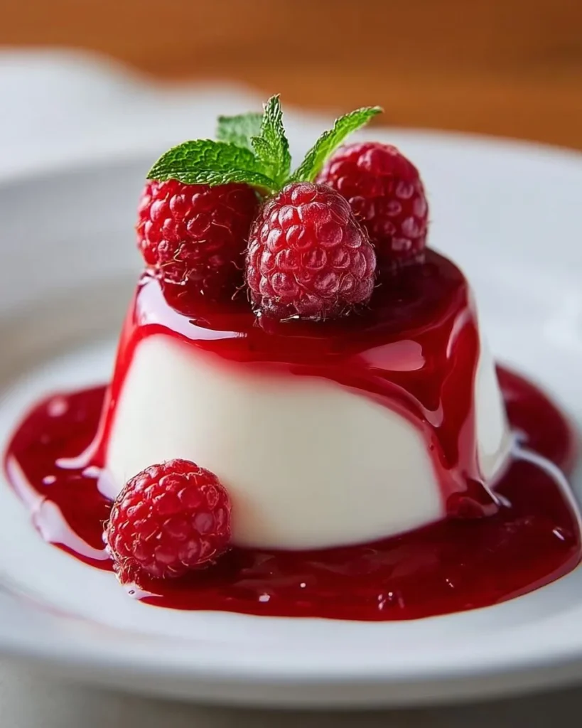 Delicious Keto Panna Cotta dessert topped with fresh berries