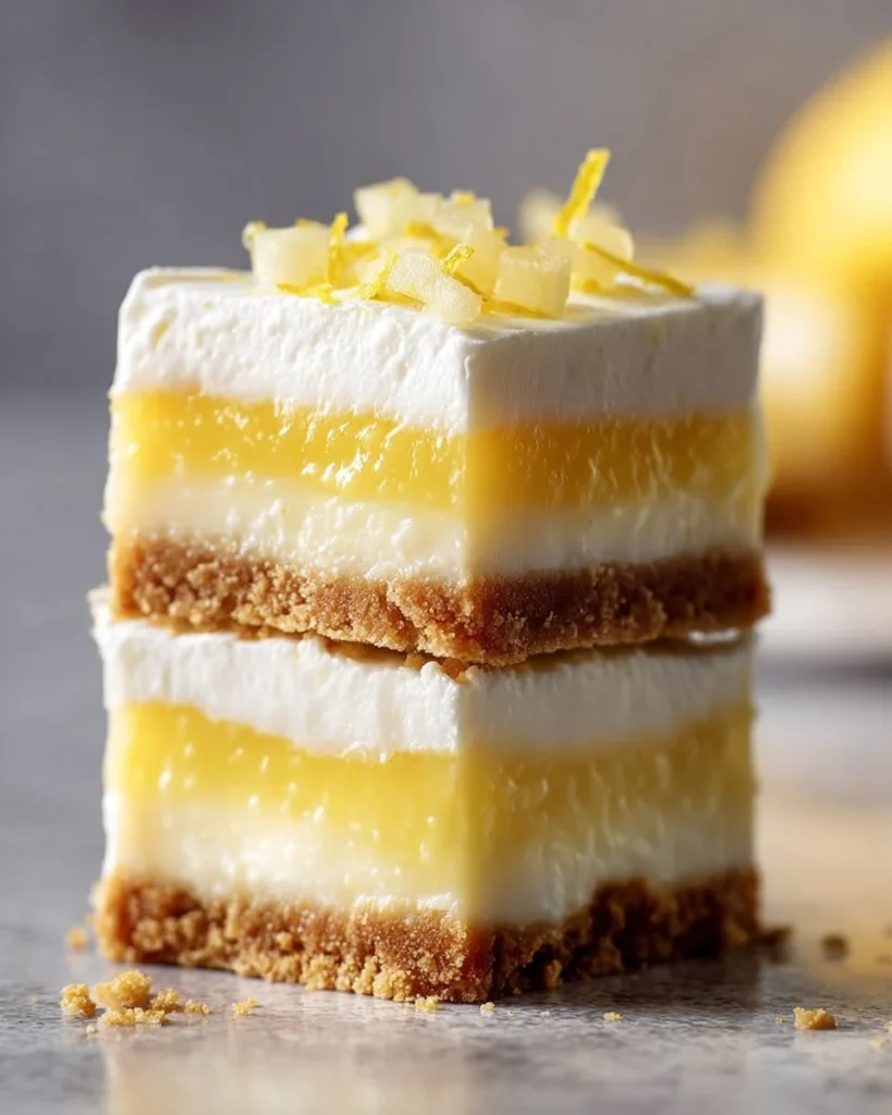 Delicious Key Lime Pie Bars topped with whipped cream and lime zest