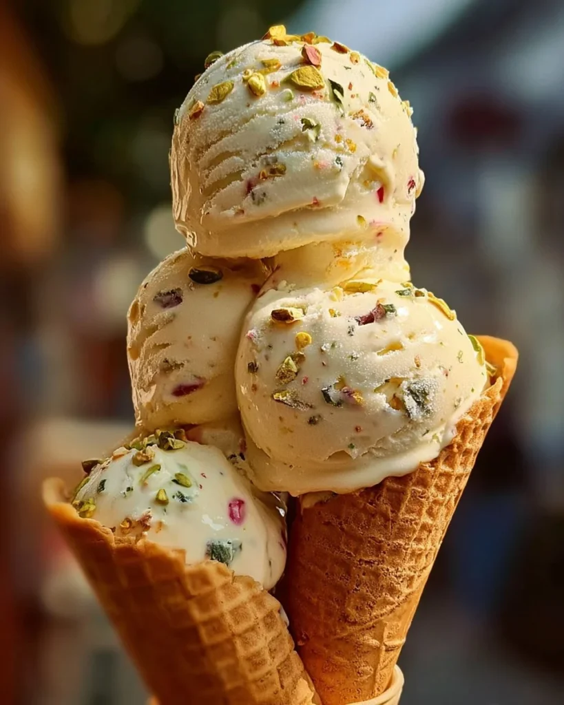 Delicious kulfi ice cream served in a traditional bowl.