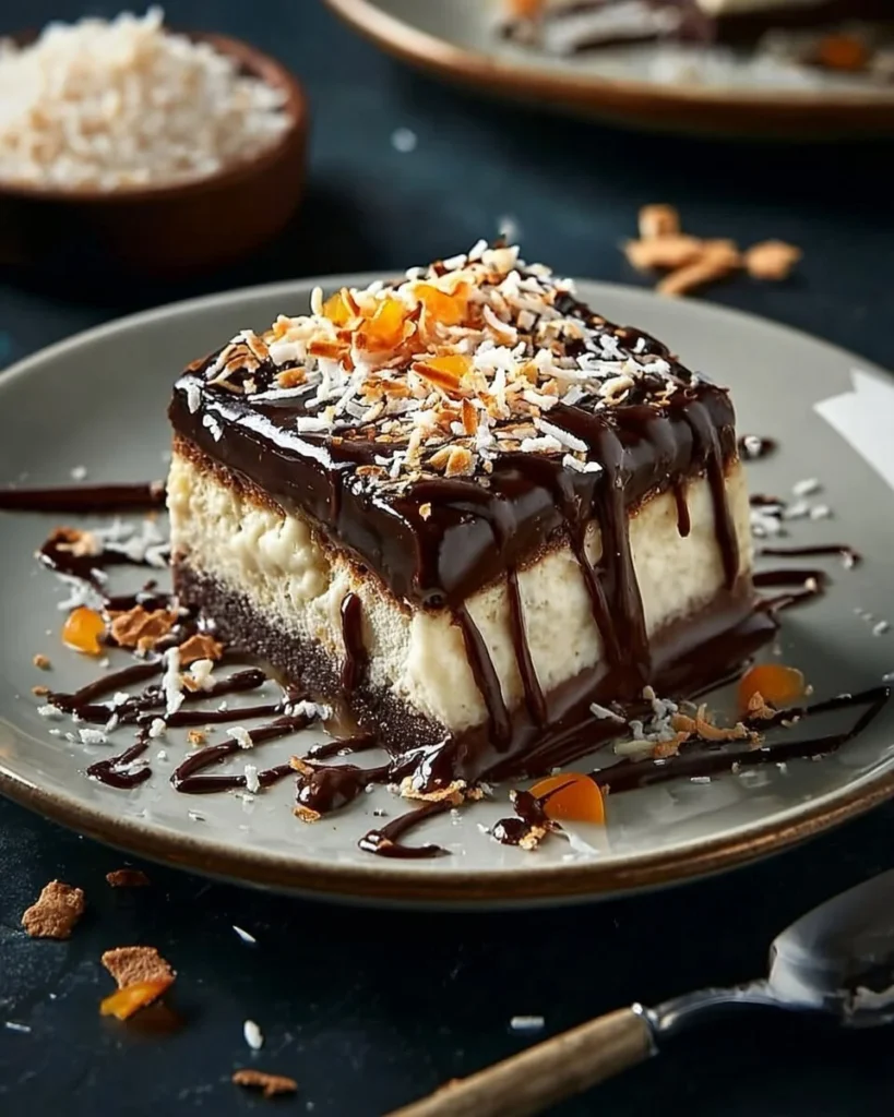 Delicious layered Petit Beurre dessert with creamy filling and elegant presentation.