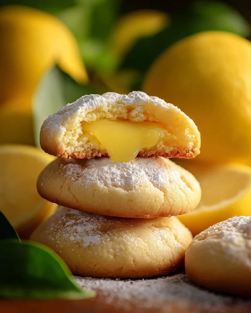 Plate of fresh Lemon Cream Cheese Cookies garnished with lemon zest