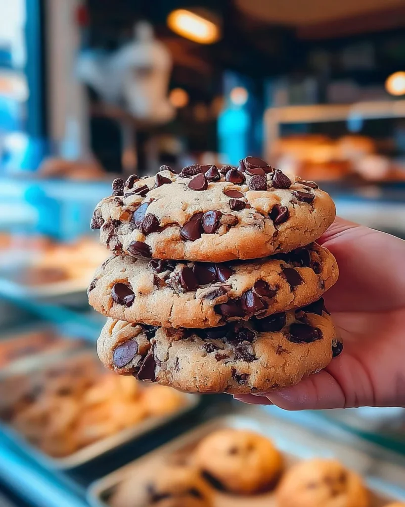 Delicious Levain Bakery chocolate chip cookies with gooey center and golden edges
