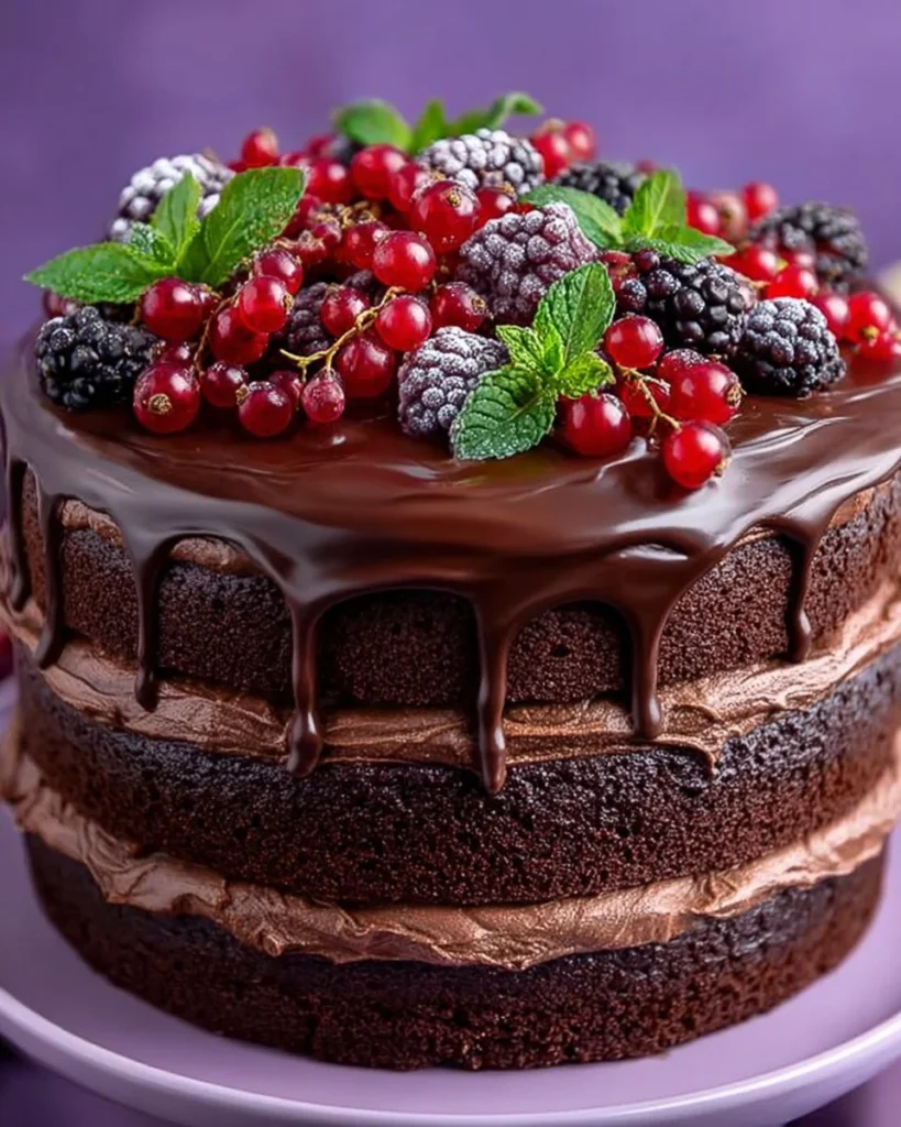 Luxurious velvet cake with rich icing and decorative toppings