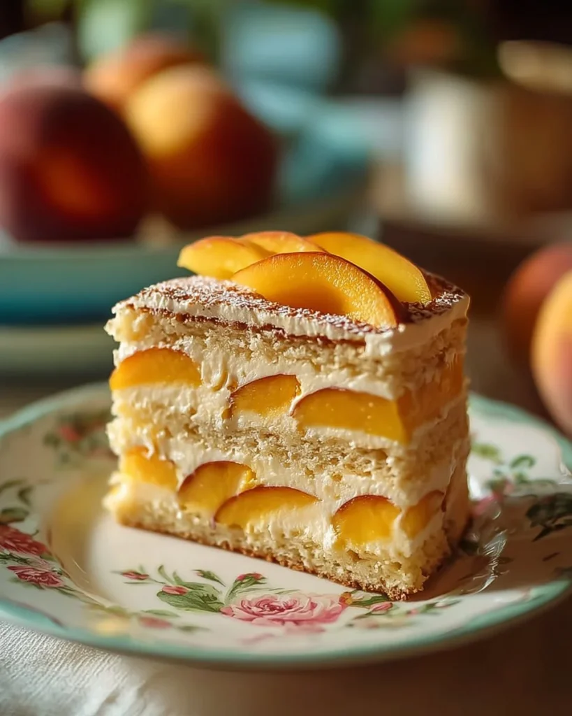 Delicious Mango Tiramisu dessert topped with mango slices and cocoa powder.