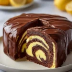 Deliciously swirled Marble Cake with chocolate and vanilla layers.