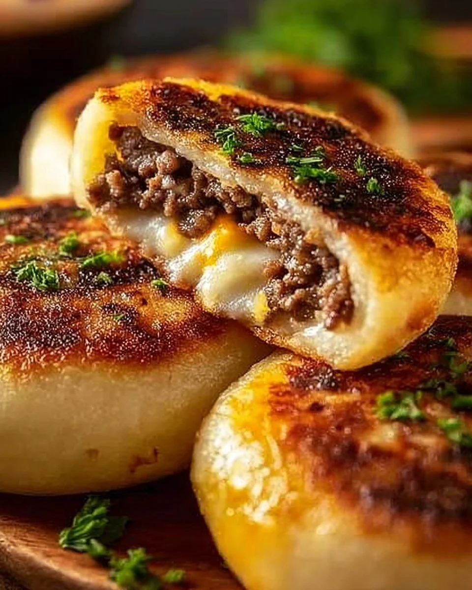 Homemade meat and potato patties served on a plate