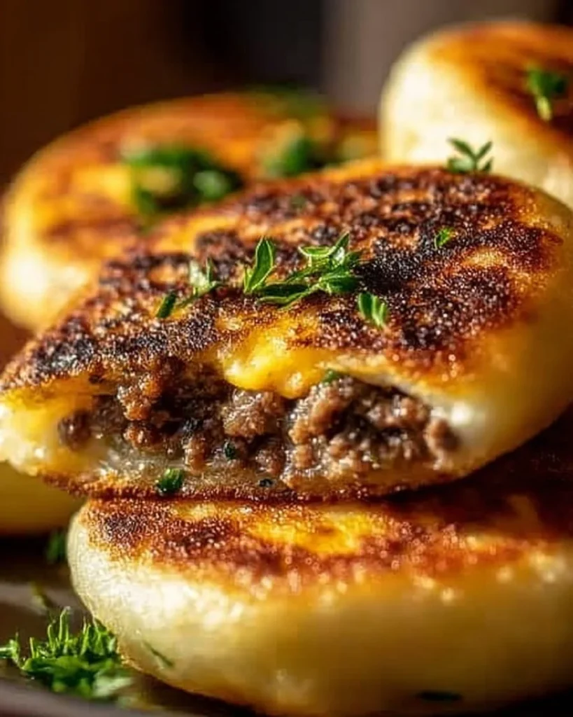 Delicious meat and potato patties served on a plate.