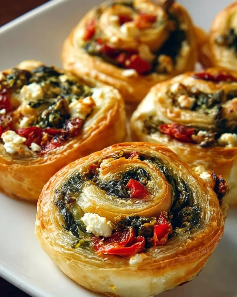 Mediterranean Pinwheels appetizer with fresh ingredients for a tasty bite.