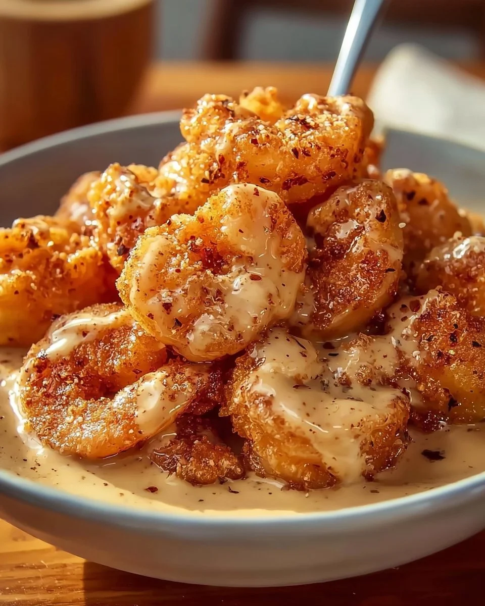 Plate of Mediterranean Coconut Shrimp served with Sweet Chili Mayo
