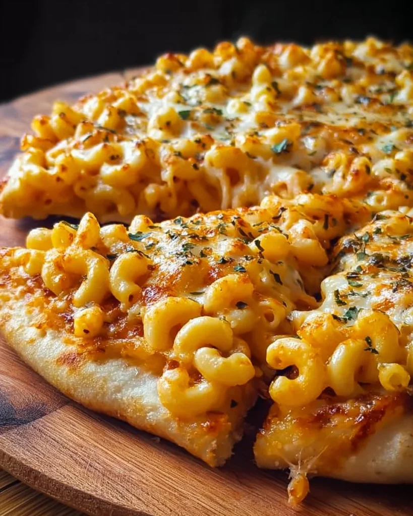 Bowl of Mediterranean Macaroni and Cheese Pasta topped with olives and herbs