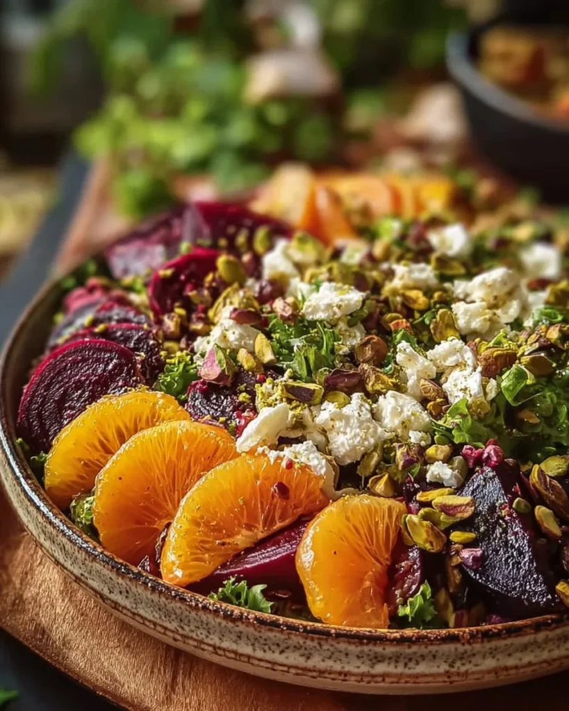 Mediterranean Roasted Beet & Citrus Salad with vibrant beets and citrus fruits
