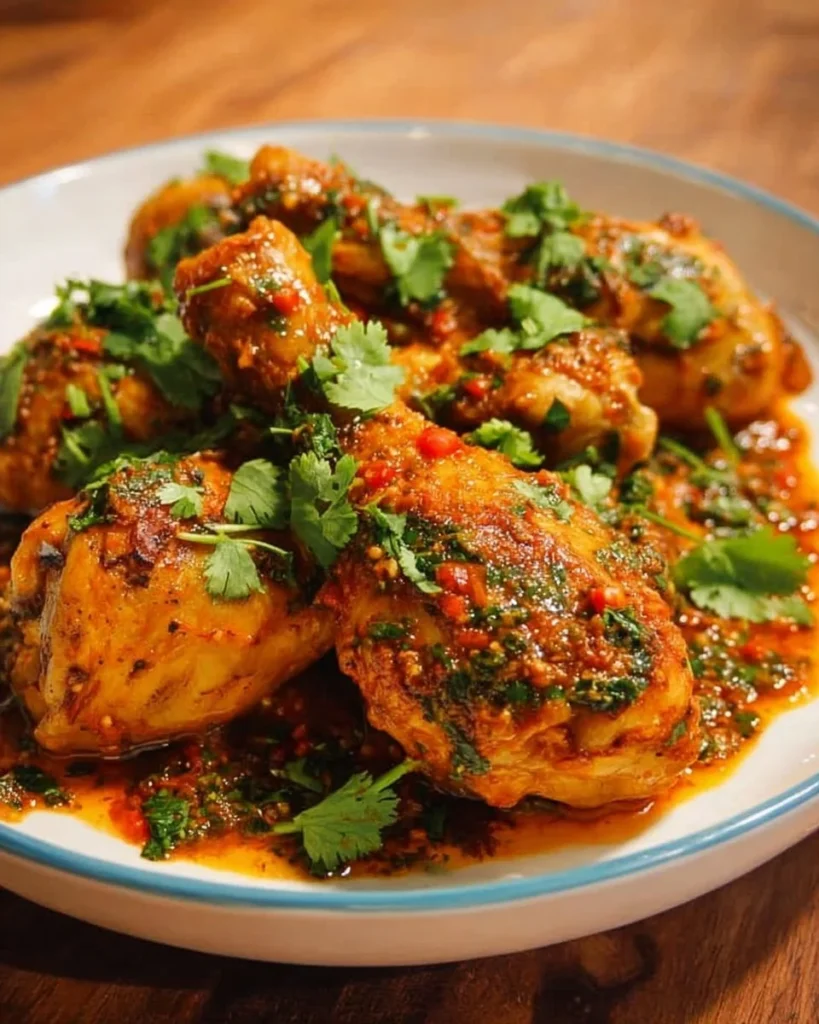 Deliciously spicy Piri Piri Chicken served with Mediterranean herbs and spices.
