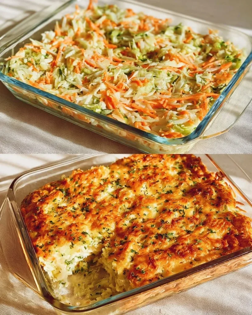Mediterranean zucchini cornbread casserole served in a dish