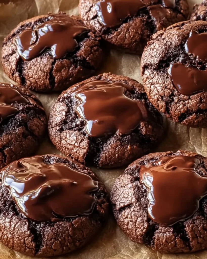 Delicious meltaway brownie cookies fresh out of the oven