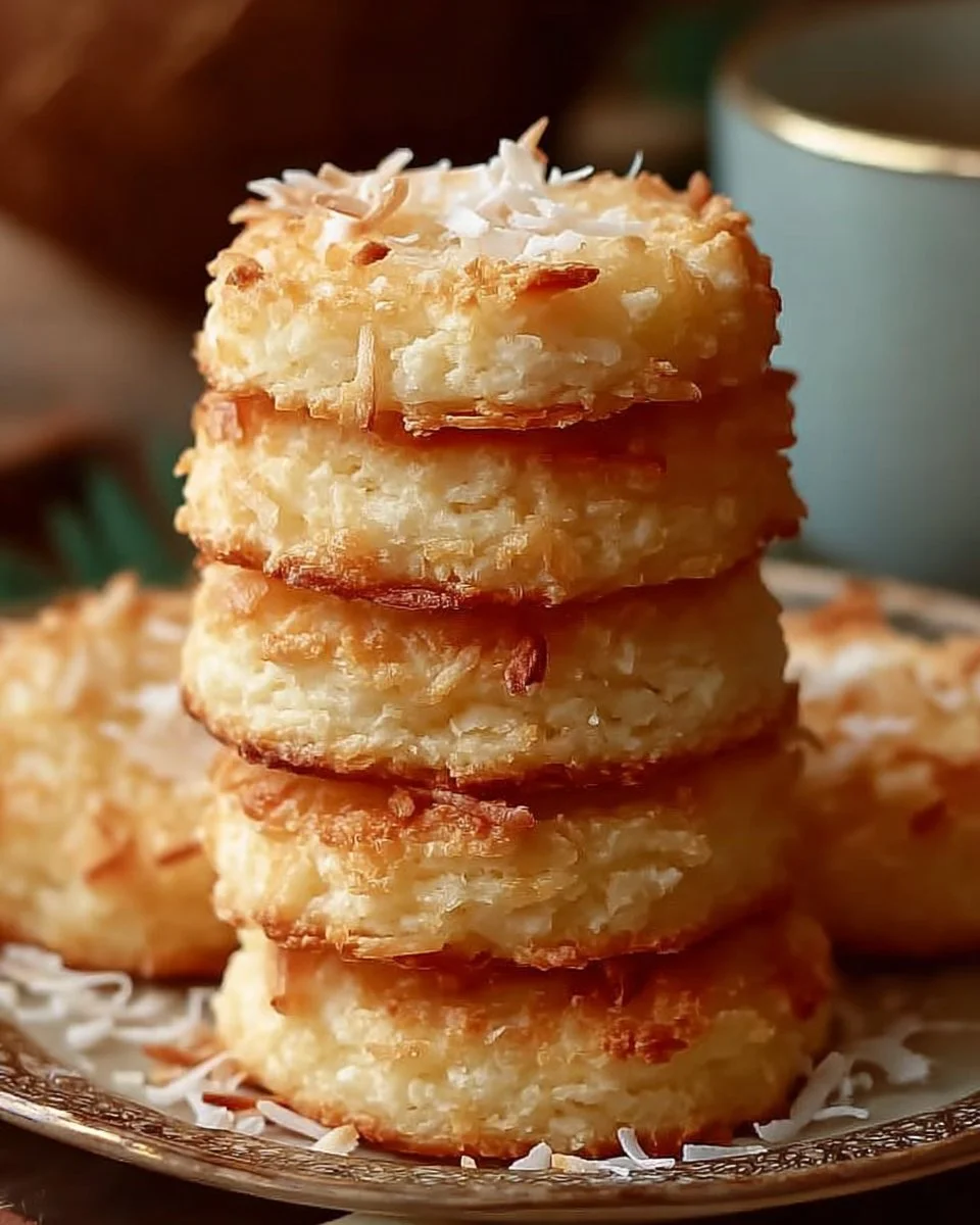 Delicious Milky Coconut Biscuits with a rich coconut flavor