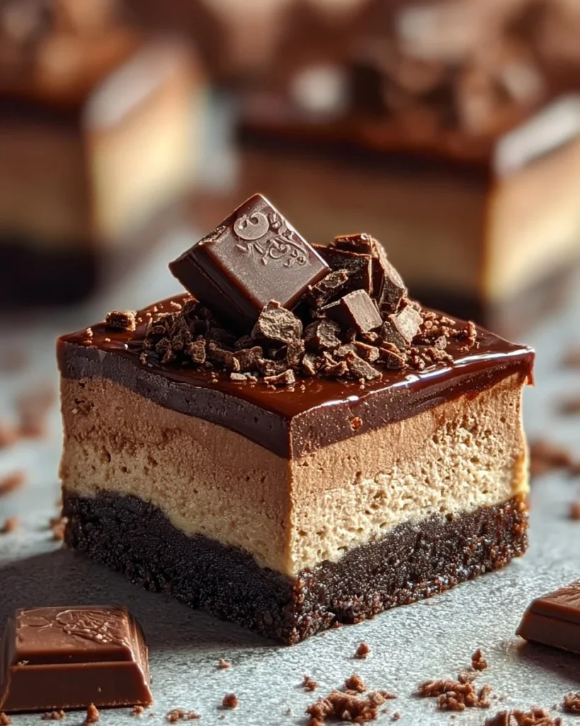 No-Bake Double Chocolate Cheesecake Bites with a rich chocolate layer