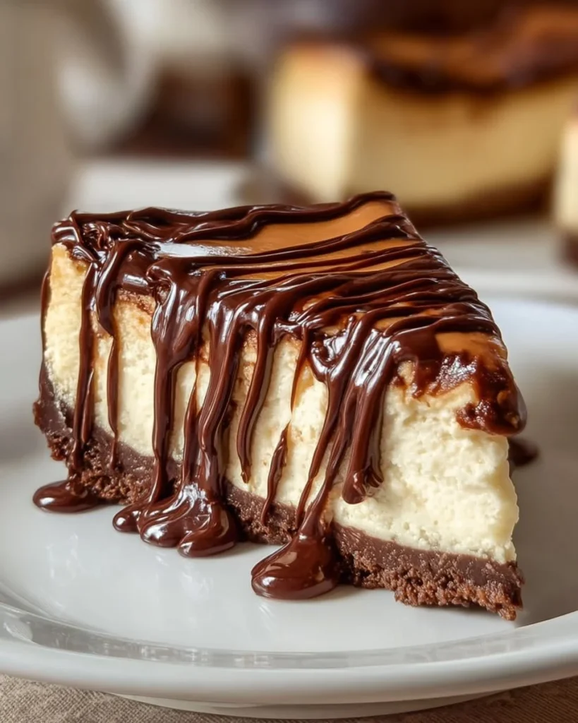No-bake Nutella cheesecake layered with dulce de leche topping