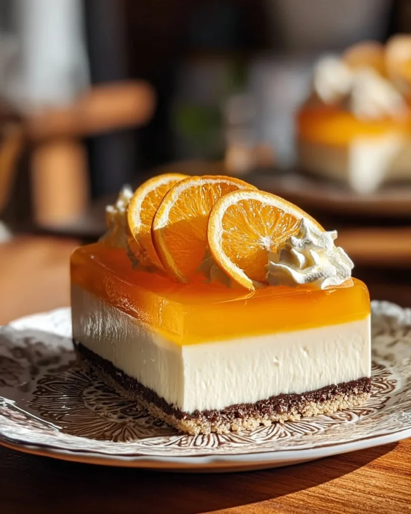 No-bake orange creamsicle cheesecake topped with orange zest and cream
