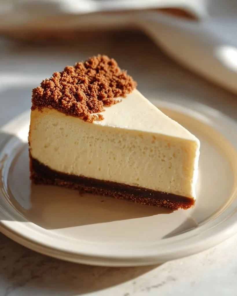 No-Bake Vanilla Cheesecake topped with fresh berries on a white plate