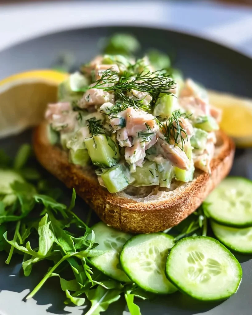 No-mayo tuna salad featuring Greek yogurt and avocado in a bowl.