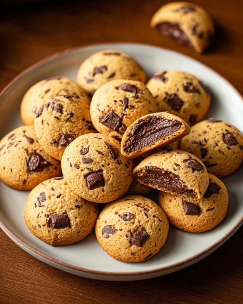 Delicious Nutella-stuffed cookies fresh from the oven