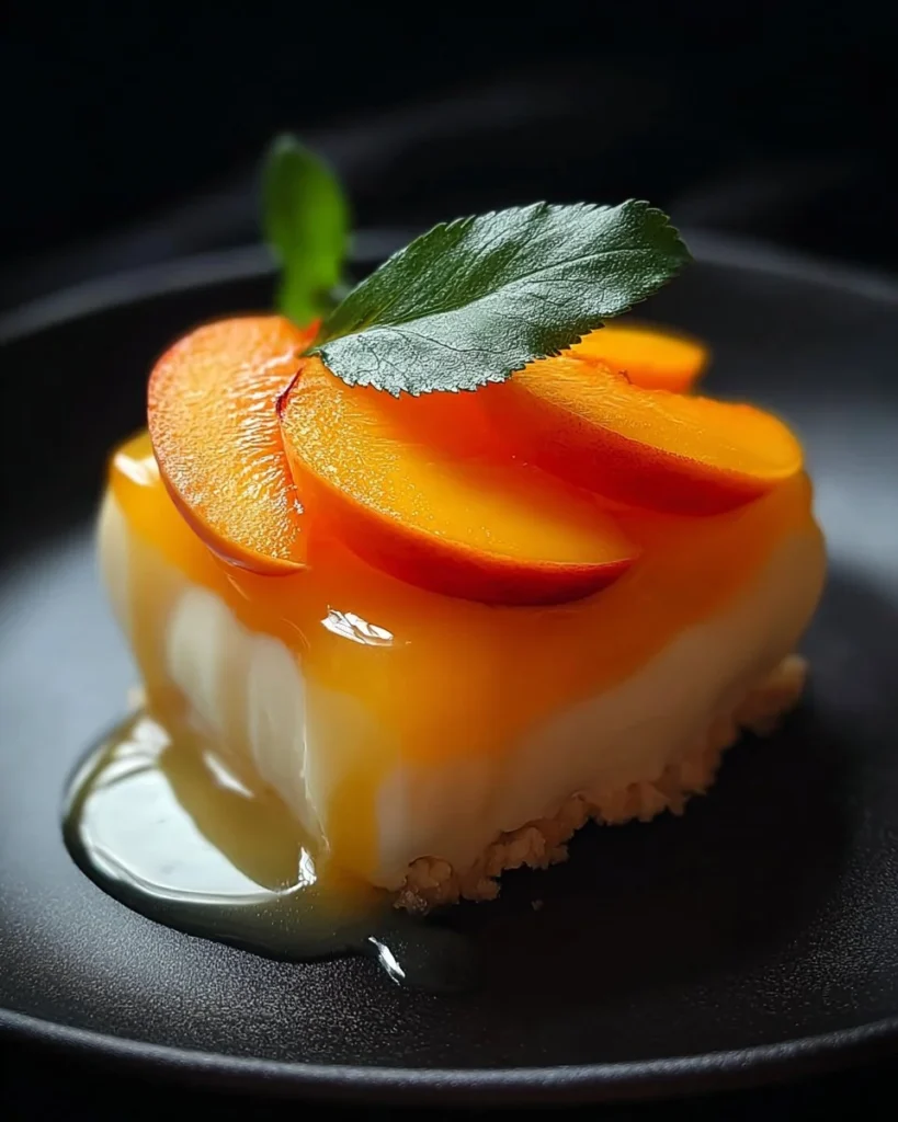 Delicious Peaches and Cream Pie with fresh peaches and creamy topping