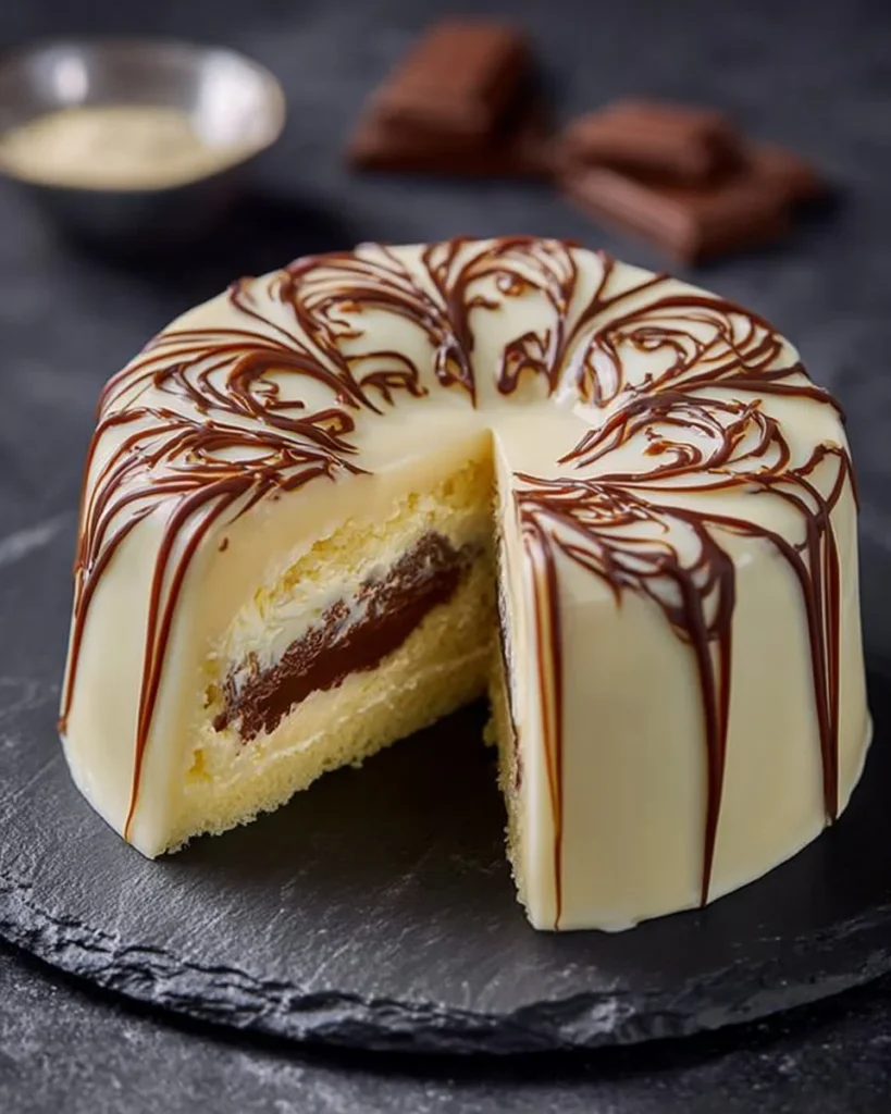 Plog of Milk featuring white chocolate and Nutella in a delicious dessert